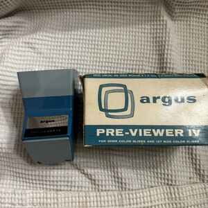 Vintage Argus Pre-Viewer IV 35mm & 127 Slide Viewer w/ Box top